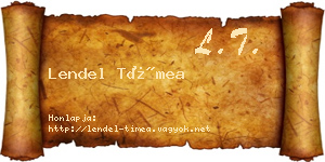 Lendel Tímea névjegykártya